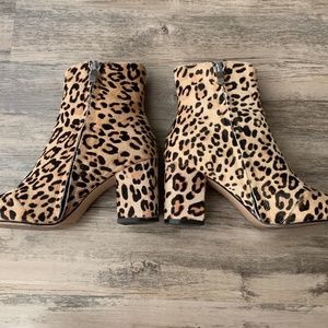 halogen leopard booties